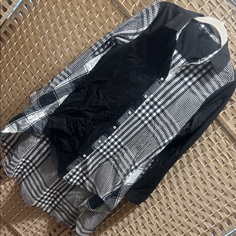 Coco + Carmen Black and White Long Sleeve Dress